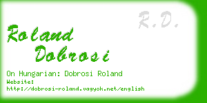 roland dobrosi business card